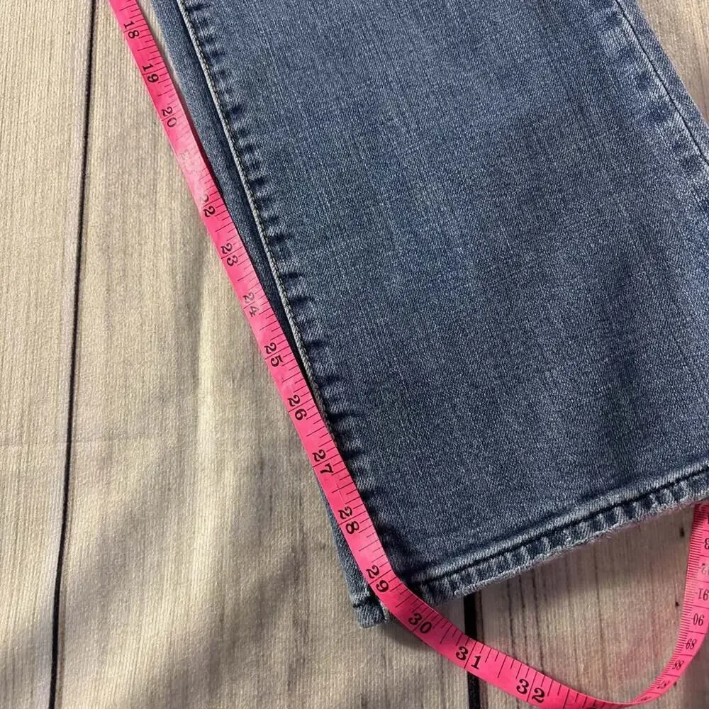 GAP 1969 9.5” Rise Flare Jeans Women's Blue Denim Size 14 Stretch - Picture 8 of 10